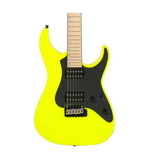 GrassRoots G-MIRAGE-WK/M-NY Electric Guitar, Maple FB, Neon Yellow